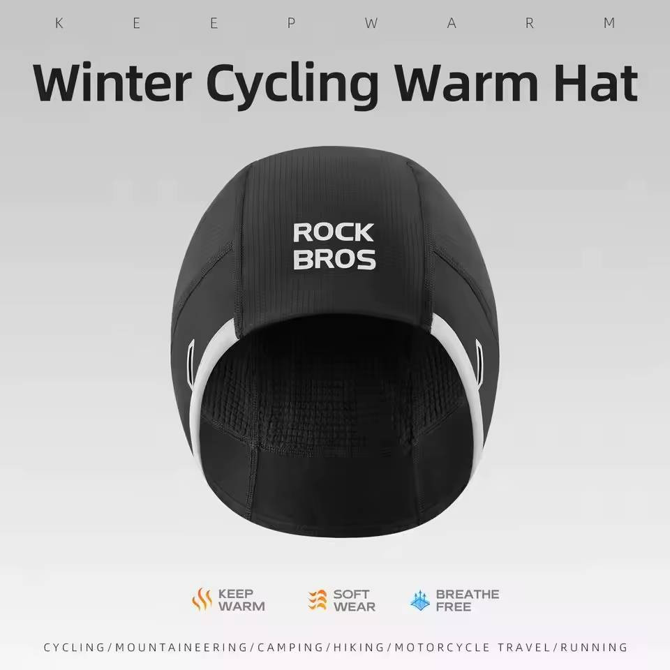 Czapka rowerowa do biegania sportowa pod kask ROCKBROS 18250007001 Termoaktywna