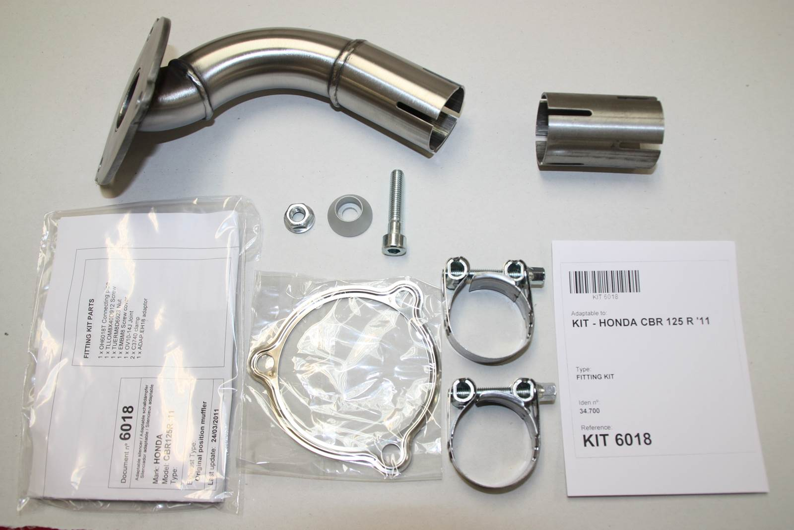 Tłumik IXIL HONDA CBR 125 R 11-15 (JC50) typ SOVE (waga: 3000g, długość: 423 mm., materiał: Inox AISI304, kolor: Black painted)