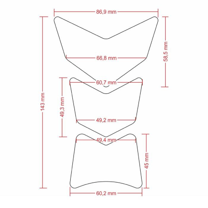 ONEDESIGN Tankpad Moon carbon prespaced small