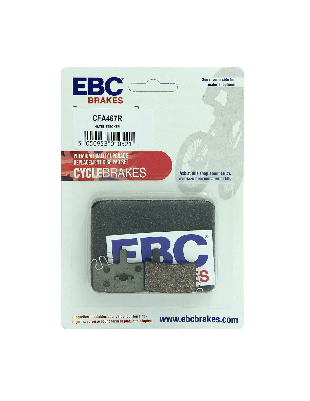 CFA467R - Klocki hamulcowe rowerowe (organiczne wyczynowe) EBC Brakes