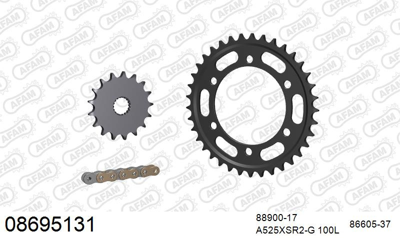 Zestaw napędowy AFAM do TRIUMPH Bonneville 1200 T120, Black 1200 Black T120, Bonneville T120