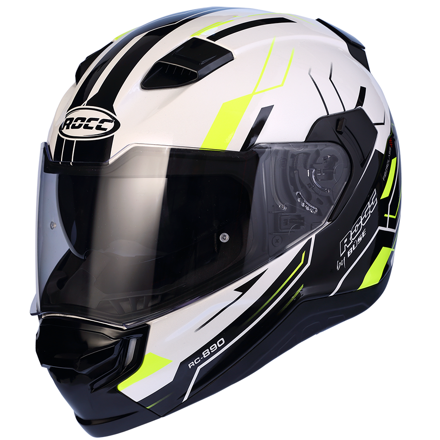 Kask motocyklowy ROCC 891 żółty