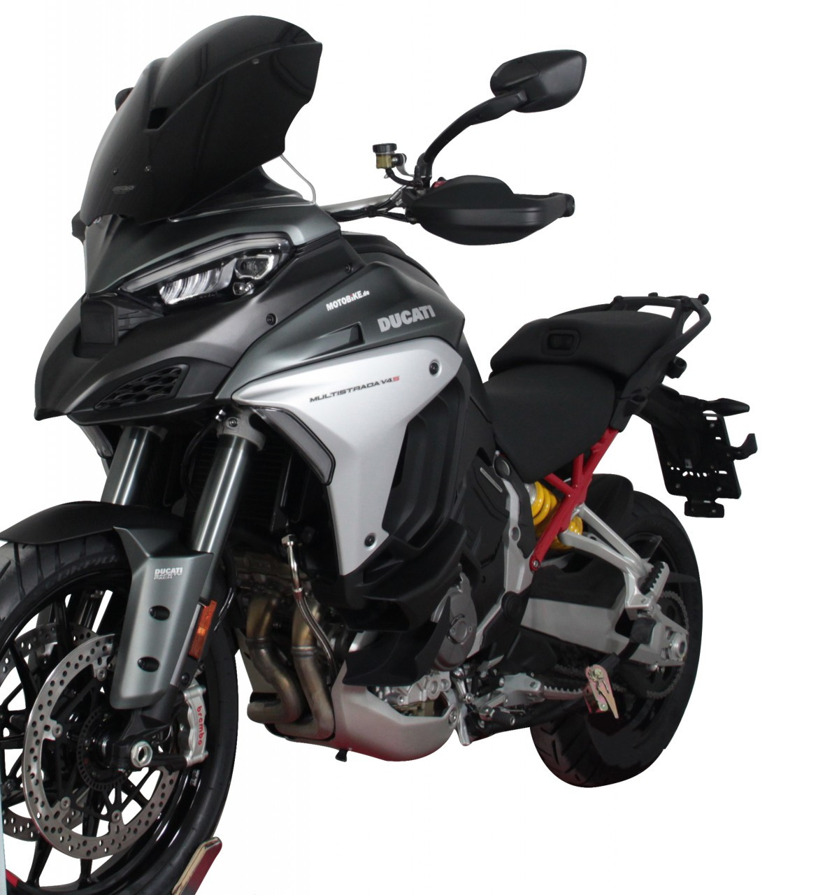 Szyba motocyklowa MRA DUCATI MULTISTRADA V4 / PIKES PEAK 2021-2024, forma TM, czarna