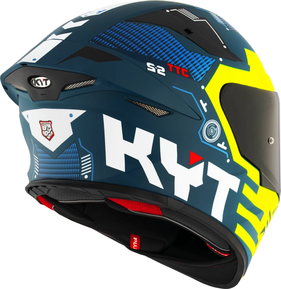 Kask motocyklowy KYT TT-REVO FUSELAGE MATT Żółty