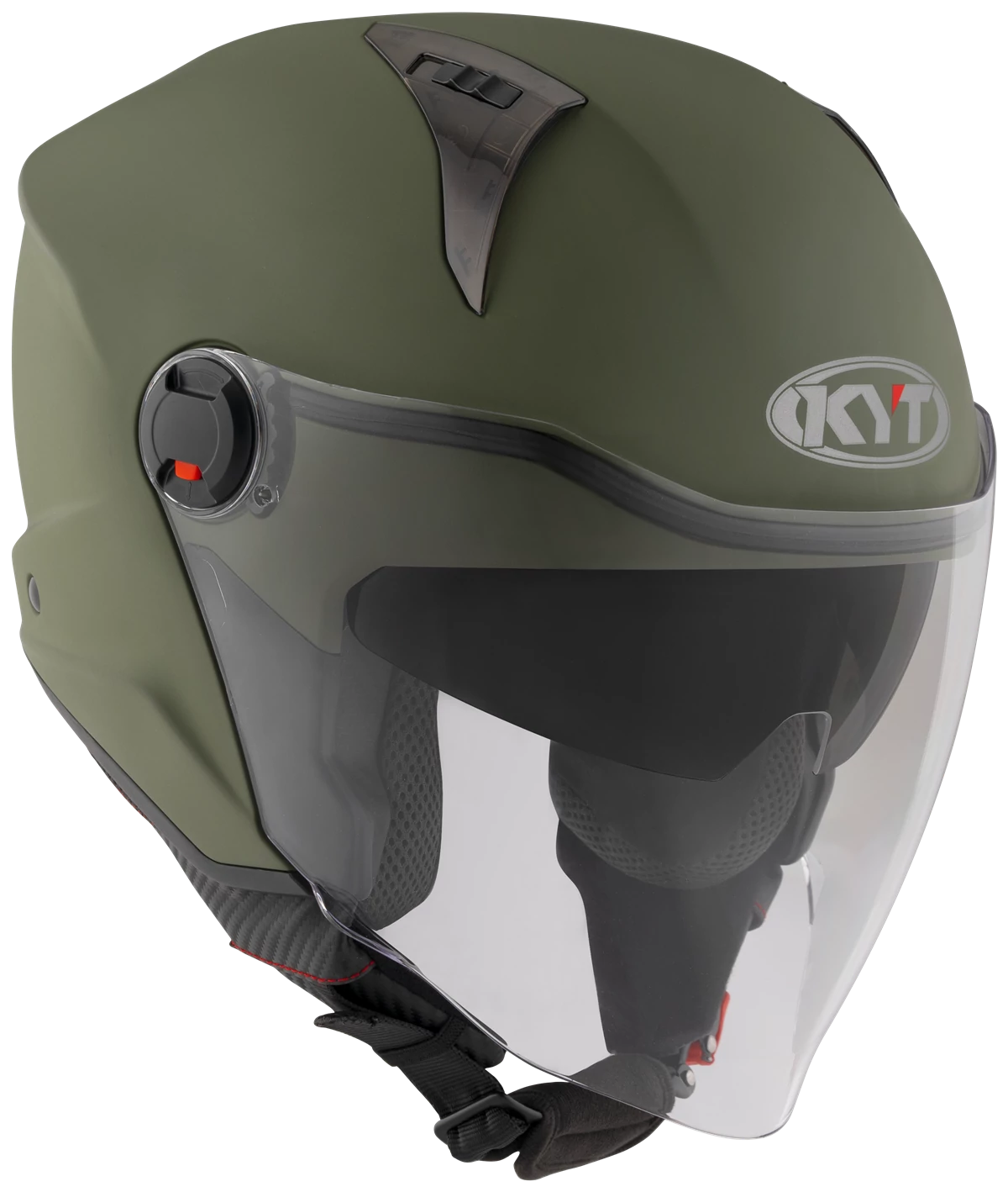 Kask motocyklowy KYT D-CITY CIEMNY ZIEOLNY MATT E06