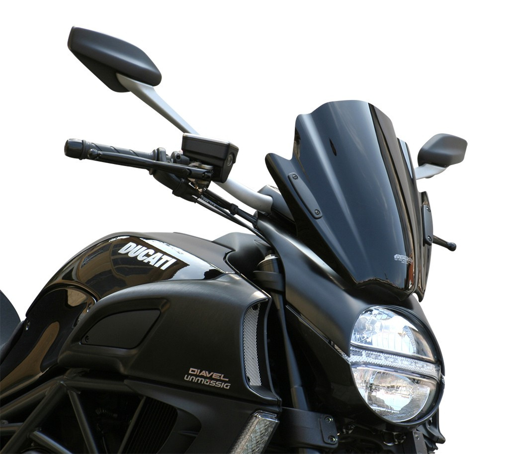 Uniwersalna szyba do motocykli bez owiewek MRA, forma RNB, przyciemniana