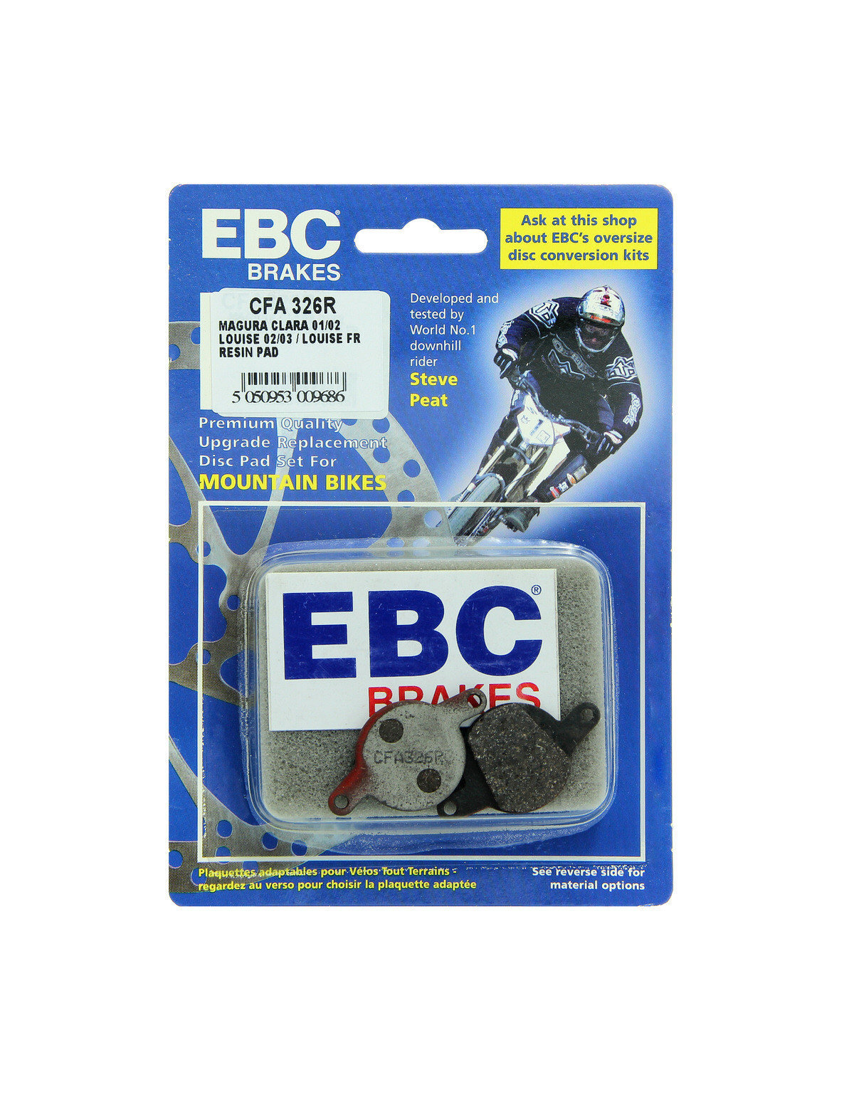 CFA326R - Klocki hamulcowe rowerowe (organiczne wyczynowe) EBC Brakes