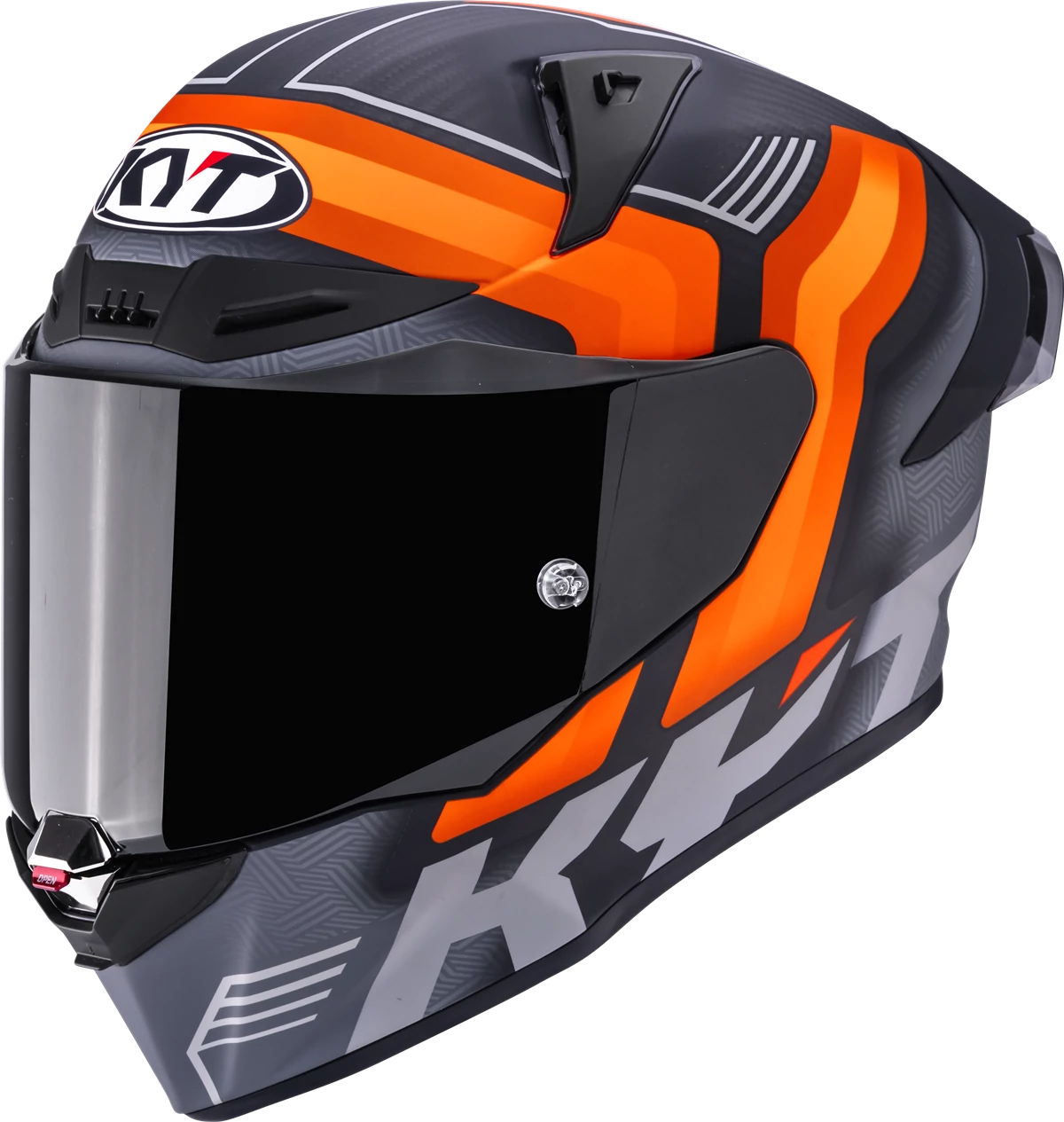 Kask motocyklowy KYT R1R CARBON ACCELERATOR POMARAŃCZOWY MATT E06