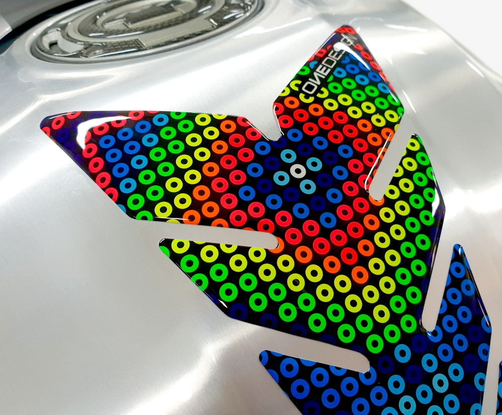 ONEDESIGN Tankpad czarny EDITION colouczerwony dots