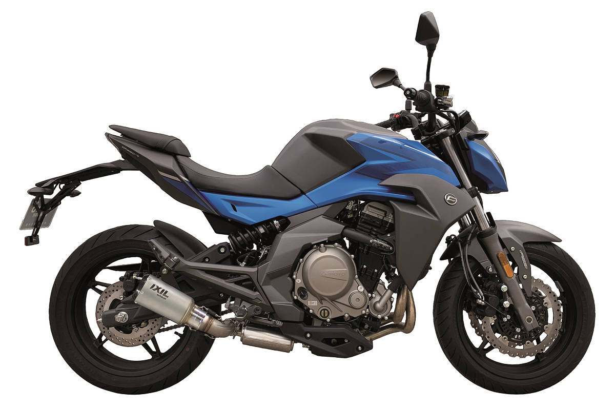 Tłumik IXIL CFMOTO 650 NK (CF650-7B CF650-7F) typ RB (waga: 900g, długość: 230 mm., materiał: Inox AISI304, kolor: Black painted