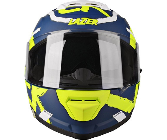 Kask Motocyklowy LAZER RAFALE Street (kol. Niebieski Navy - Żółty Fluo - Biały - Matowy)