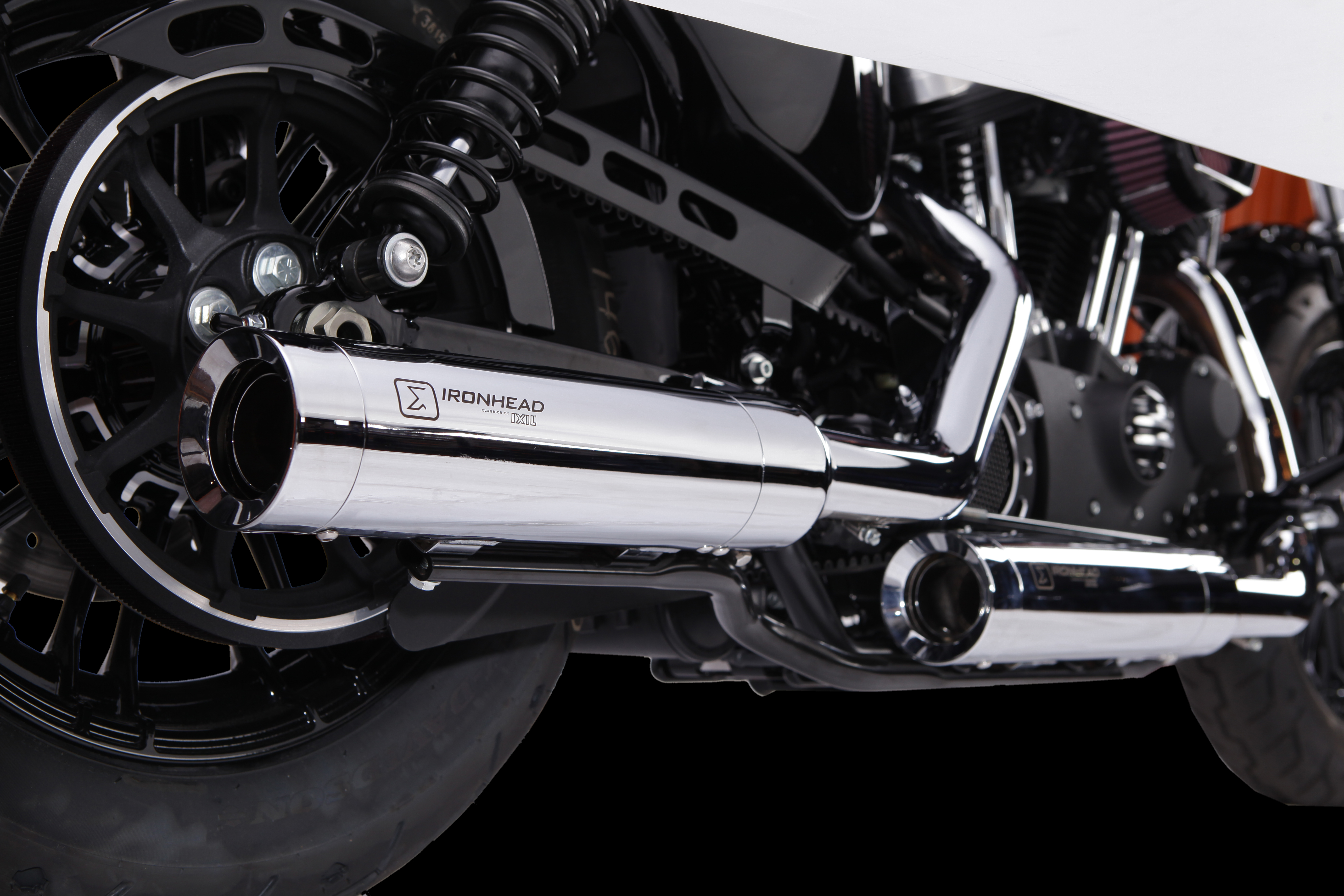 IRONHEAD END CAPS typ CAP (długość: Ø 88 mm., materiał: Inox AISI304, kolor: Bright chrome) SHORT GUN END CAP (CHROME)
