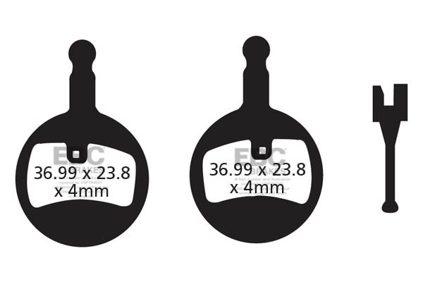 CFA439R - Klocki hamulcowe rowerowe (organiczne wyczynowe) EBC Brakes