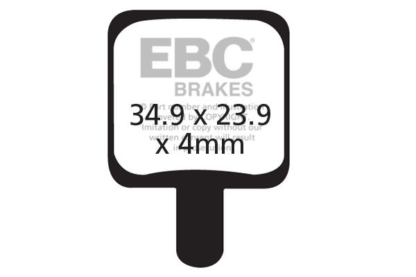 CFA340R - Klocki hamulcowe rowerowe (organiczne wyczynowe) EBC Brakes