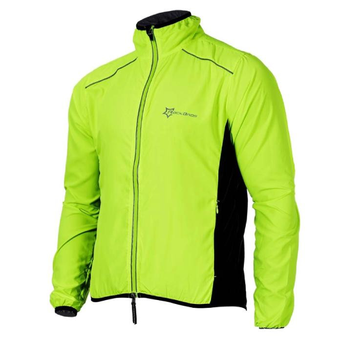 Kurtka wiatrówka rowerowa ROCKBROS (YPW018G) fluor