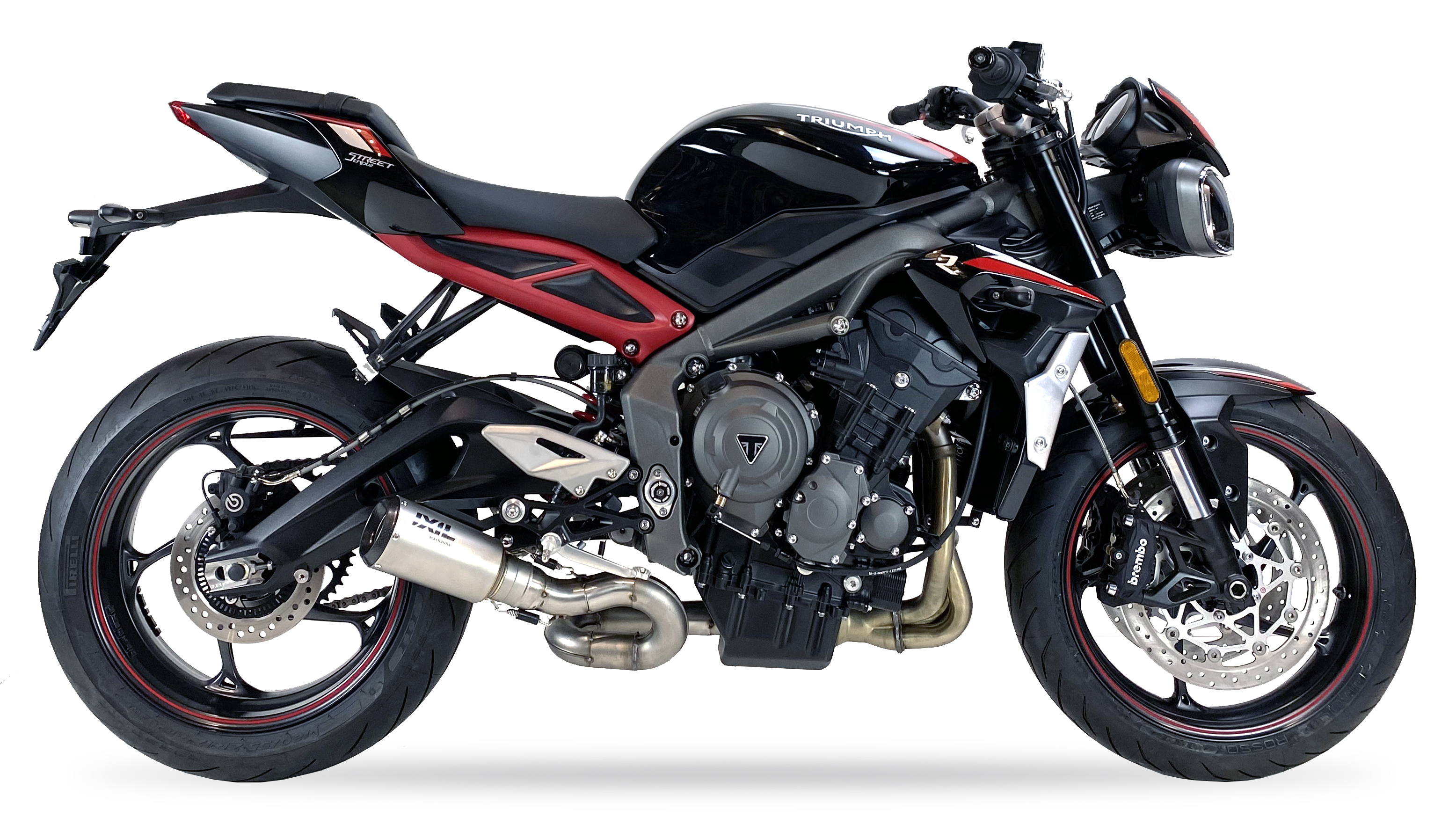 Tłumik IXIL TRIUMPH STREET TRIPLE 675 / 765 17-20 typ RB (waga: 900g, długość: 230 mm., materiał: Inox AISI304, kolor: Black pai