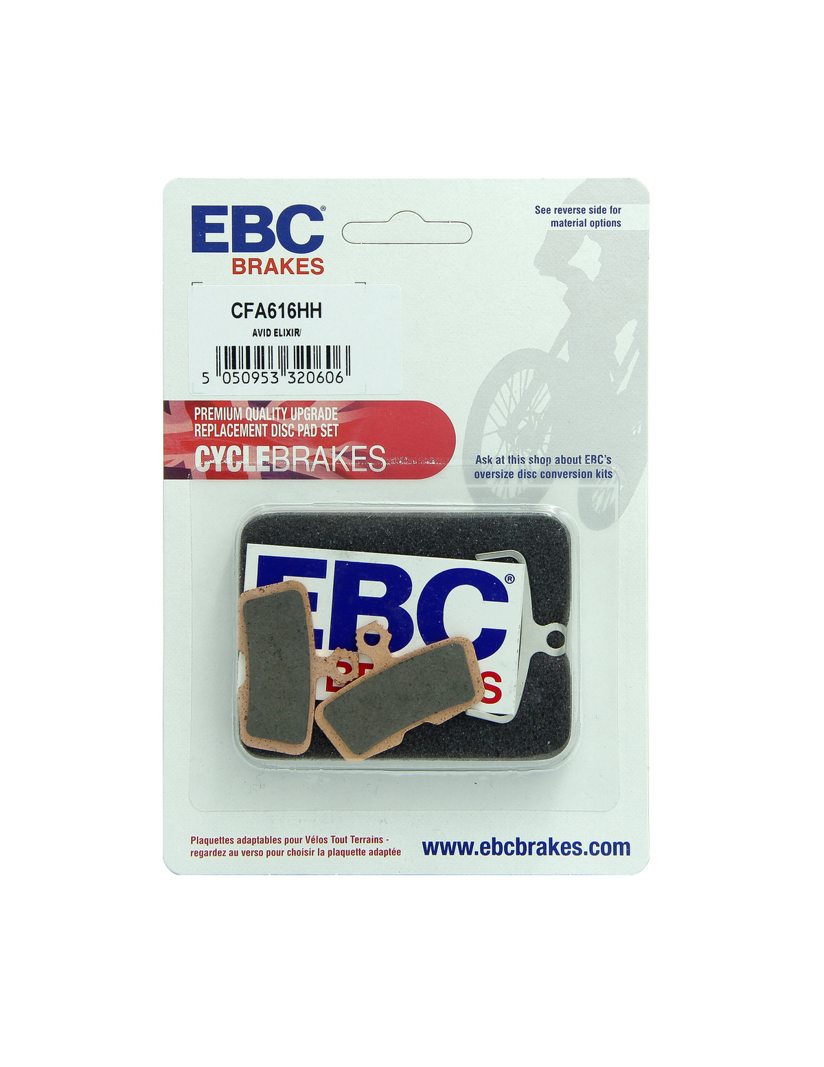 CFA616HH - Klocki hamulcowe rowerowe (spiekane) EBC Brakes