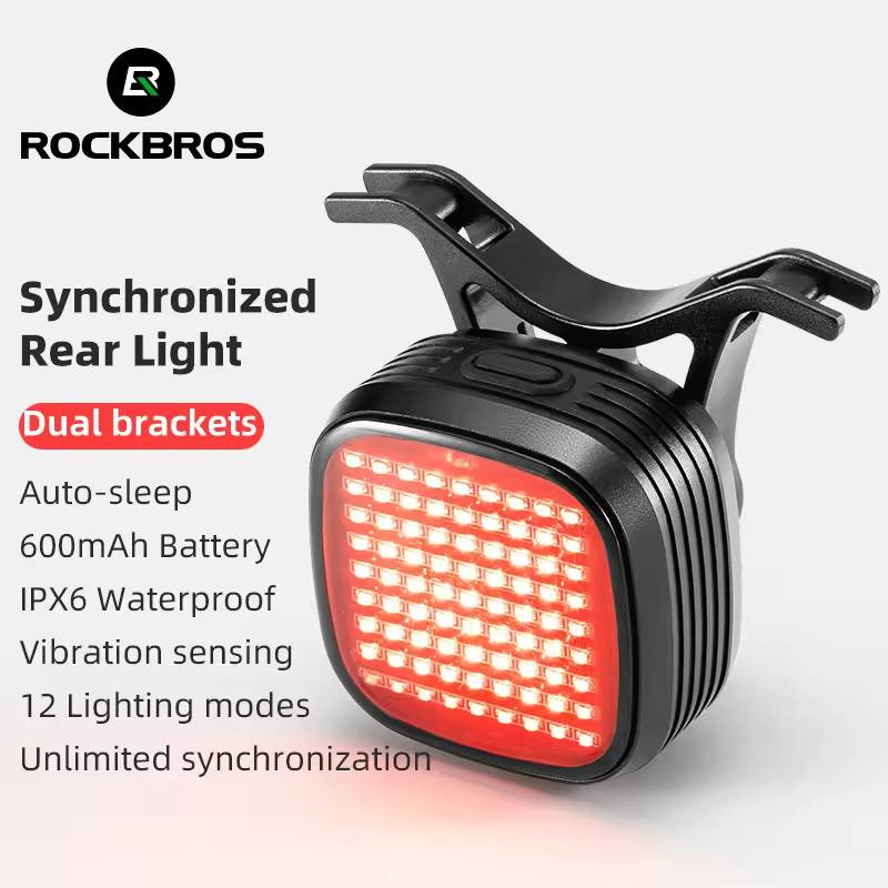 Tylna lampka rowerowa LED Rockbros 24320004001 wodoodporna IPX6