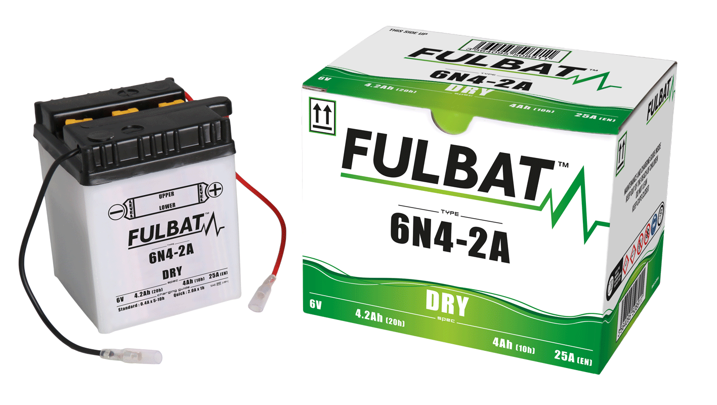 Akumulator FULBAT FUL DRY - 6N4-2A (suchy, obsługowy, kwas w zestawie)
