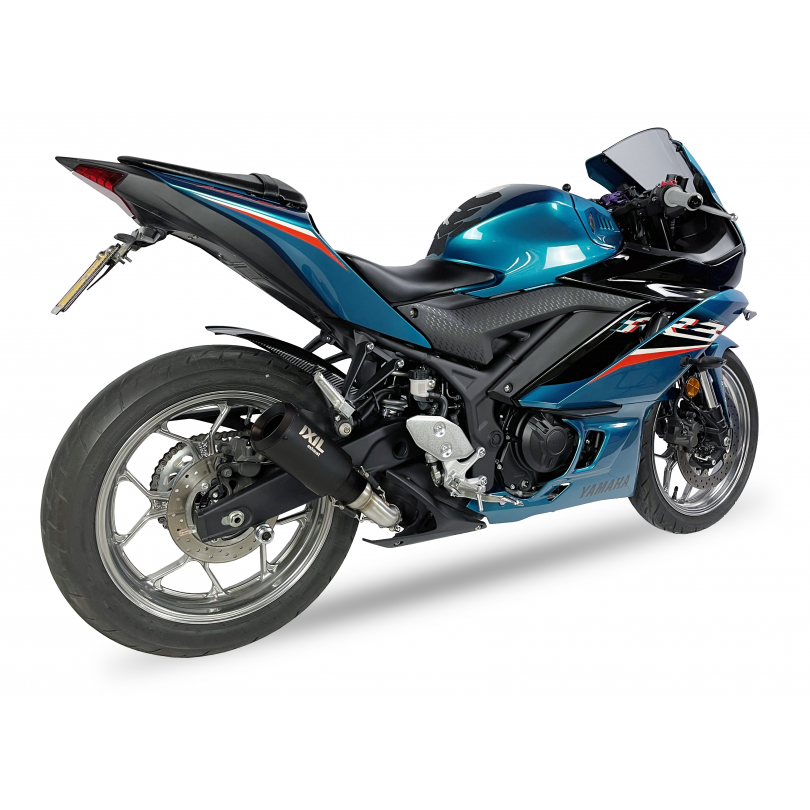 Tłumik IXIL YAMAHA YZF R3 21-23 (RH21) typ RB (waga: 900g, długość: 230 mm., materiał: Inox AISI304, kolor: Black painted) SLIP