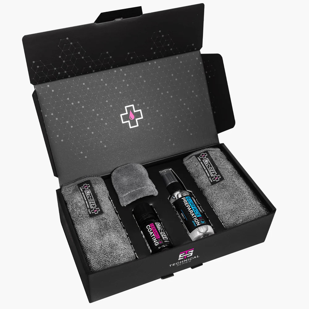 Zestaw do nakładania powłoki ceramicznej ochronnej na rower/motocykl - 15ml MUC-OFF