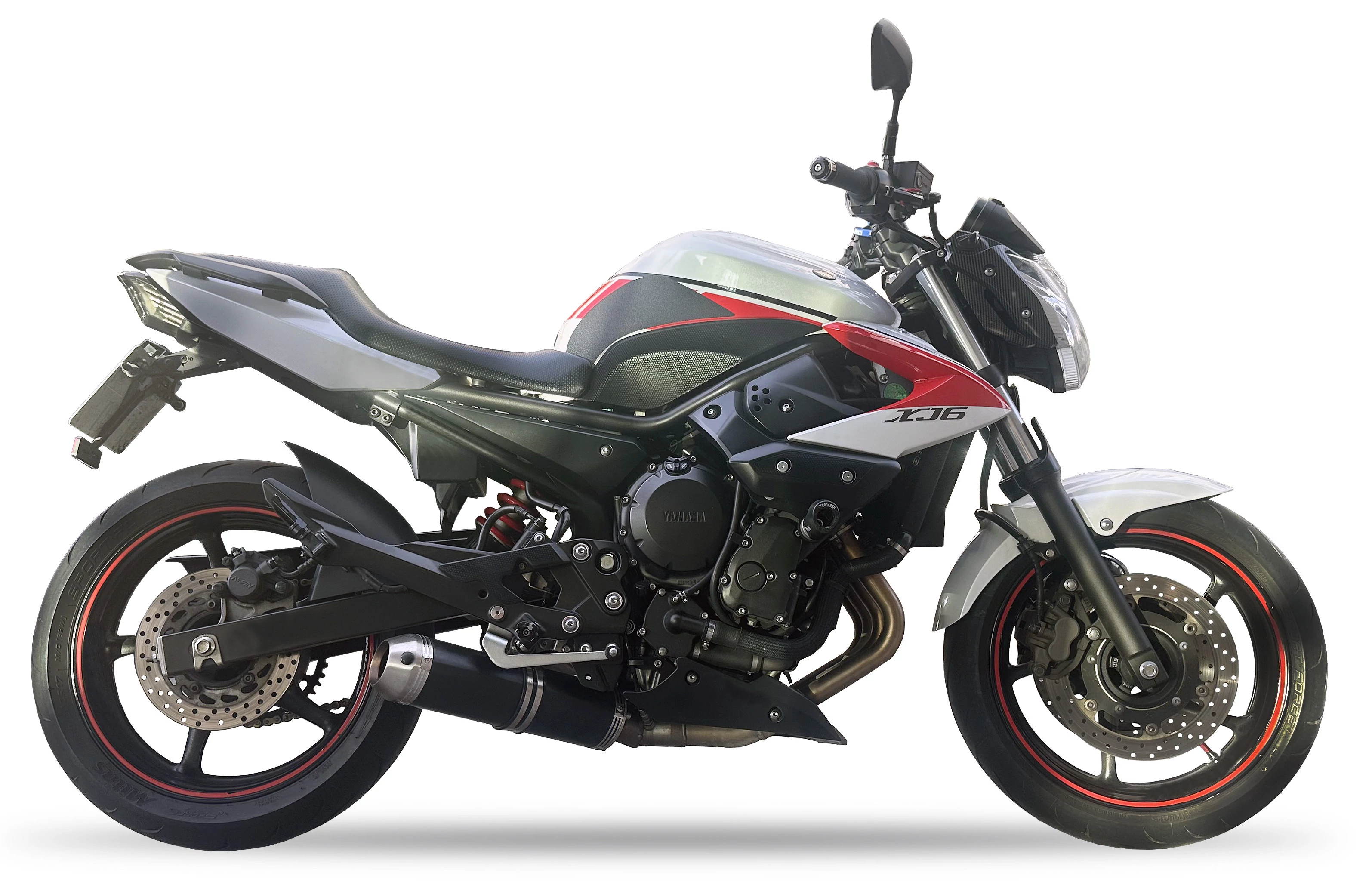 IXRACE Tłumik YAMAHA XJ6 09-15 FULL LINE typ PURE BLACK PURE BLACK SERIES (Homologacja)
