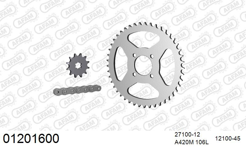 Zestaw napędowy AFAM do YAMAHA DT 50 M