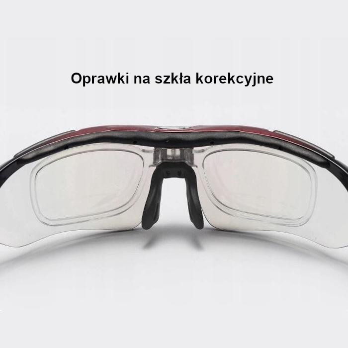 Okulary rowerowe / sportowe z polaryzacją, wymienne szkła ROCKBROS UV400 (10001) niebieskie