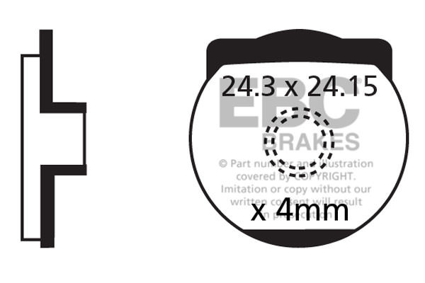 CFA316R - Klocki hamulcowe rowerowe (organiczne wyczynowe) EBC Brakes