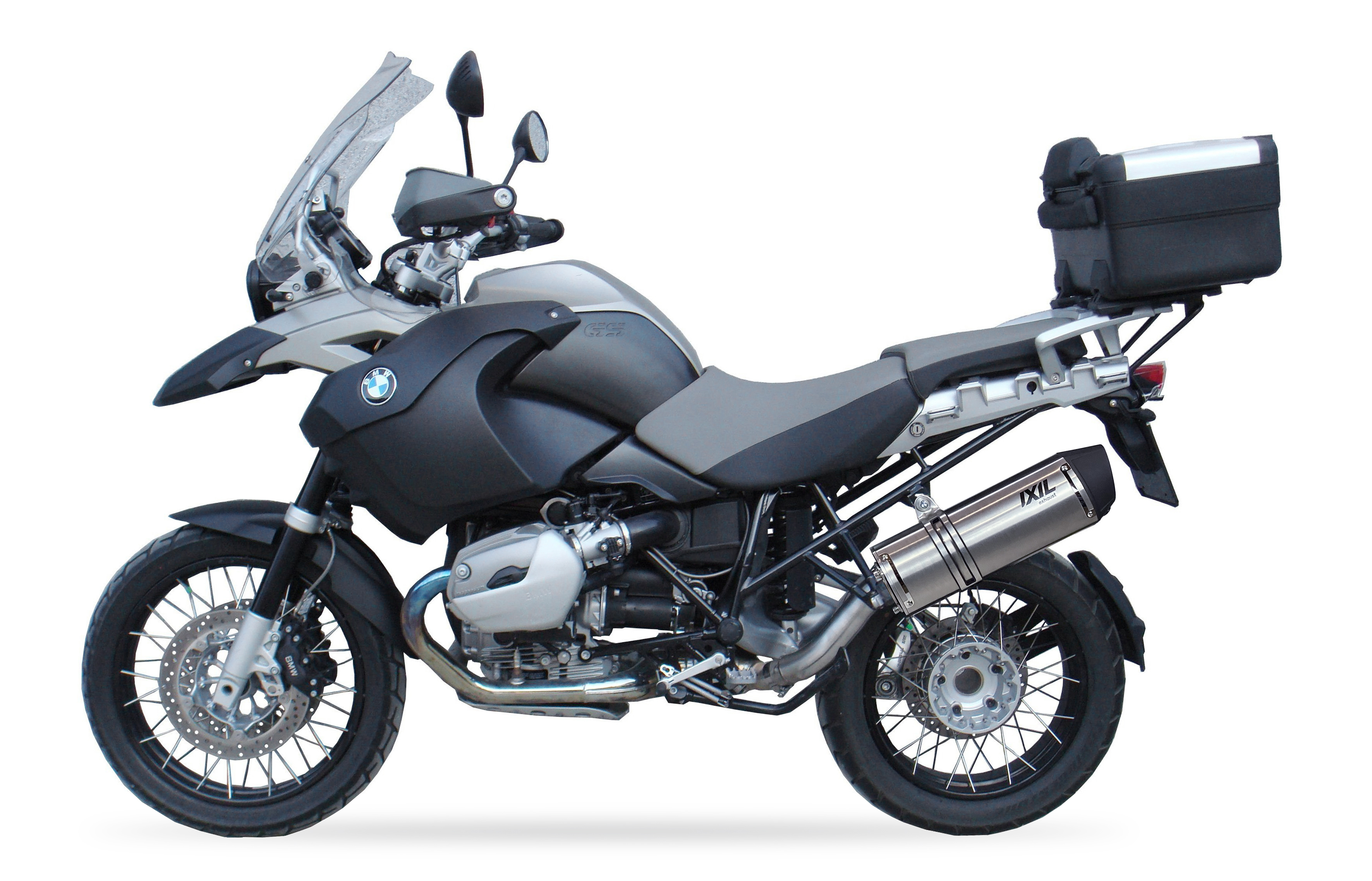 Tłumik IXIL BMW R 1200 GS ADVENTURE 06-09 (R12) typ SOVE (waga: 3000g, długość: 423 mm., materiał: Inox AISI304, kolor: Black pa