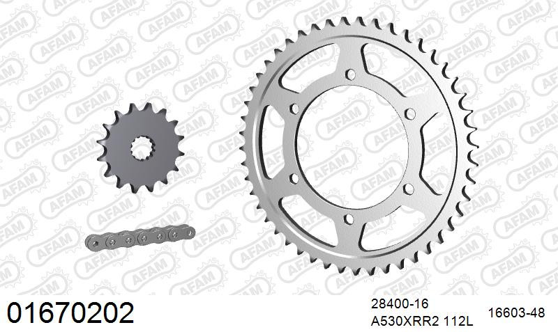 Zestaw napędowy AFAM do KAWASAKI ZZR 600 E1,E2,E3,E4,E5,E6,E7,E8,E9,E10,E11,E12,E13,E6F,E7F