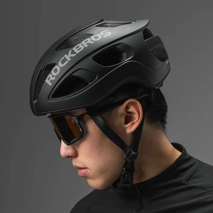 Kask rowerowy dla dorosłych (58-62 cm) czarny mat, ionic+ ROCKBROS 100049007