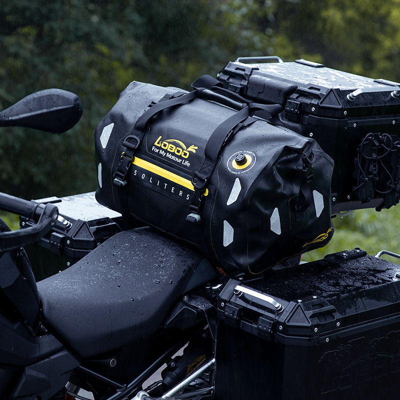 LOBOO Torba motocyklowa TPU żółta 80L