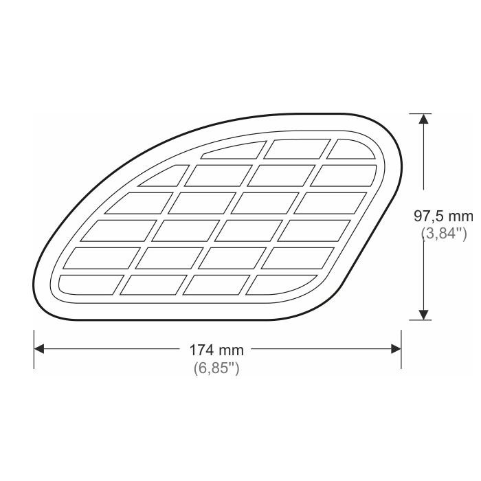 ONEDESIGN Grip Boczny HDR Uniwersalny 174x97,5mm czarny