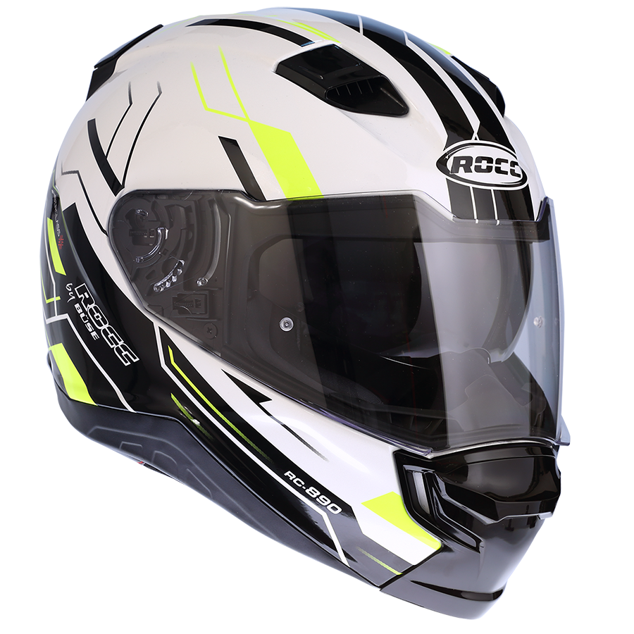 Kask motocyklowy ROCC 891 żółty