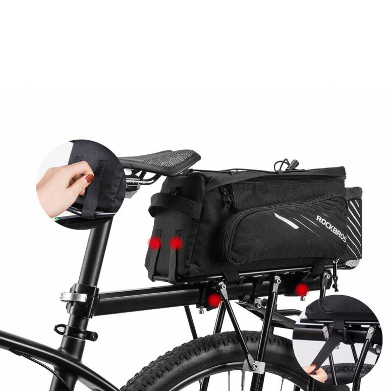 Sakwa, torba rowerowa na bagażnik duża 12L Rockbros A9-BK