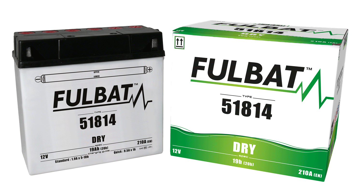 Akumulator FULBAT FUL DRY - 51814 (suchy, obsługowy, kwas w zestawie)