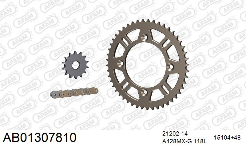 Zestaw napędowy AFAM do YAMAHA YZ 85 P,R,S,T,V,W,X,Y,Z,A,B,D,E,E