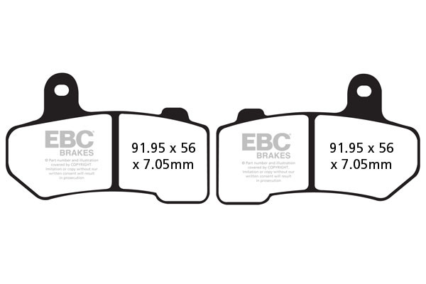 Klocki hamulcowe EBC EPFA409HH Extreme Pro (kpl. na 1 tarcze)