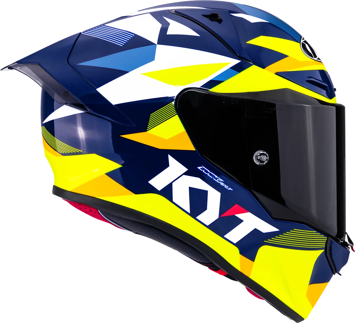 Kask motocyklowy KYT R1R DIAMOND NIEBIESKI/ŻÓŁTY E06