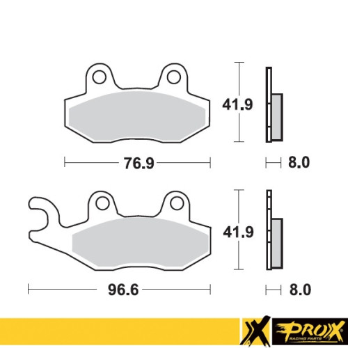 ProX Klocki Hamulcowe Przednie RM125/250 '89-95 + YZ125/250 '90-97 (odpowiednik EBC FA135) - BOX 10 szt