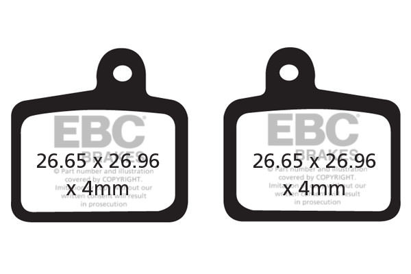 CFA466R - Klocki hamulcowe rowerowe (organiczne wyczynowe) EBC Brakes