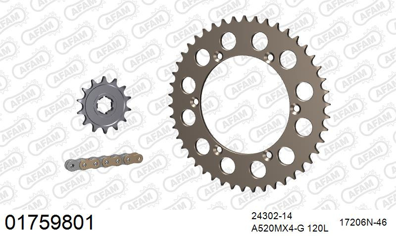 Zestaw napędowy AFAM do KAWASAKI KX 500 A1,A2