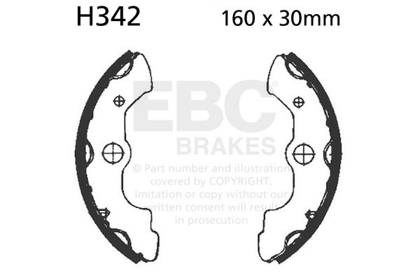 EBC Brakes Szczęki hamulcowe EBC H342 (1 kpl.)