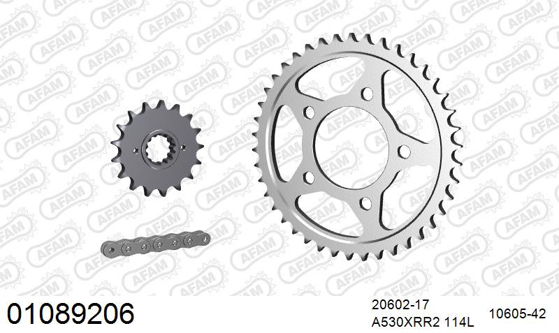 Zestaw napędowy AFAM do HONDA CBR 1000 F K,L,M,N, CBR 1000 F Kit config 1 P,R,S, CBR 1000 F Kit config 2 P,R,S