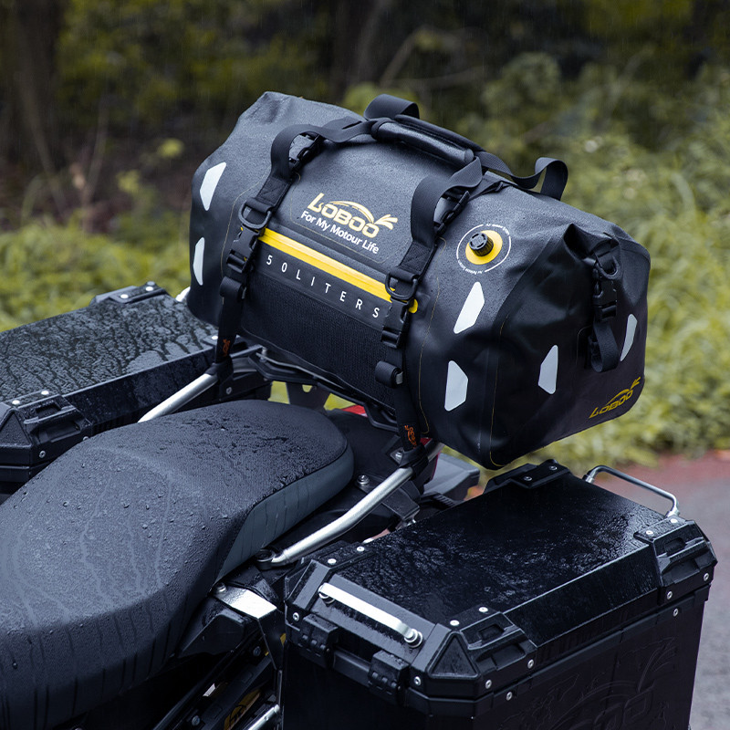 LOBOO Torba motocyklowa TPU żółta 50L
