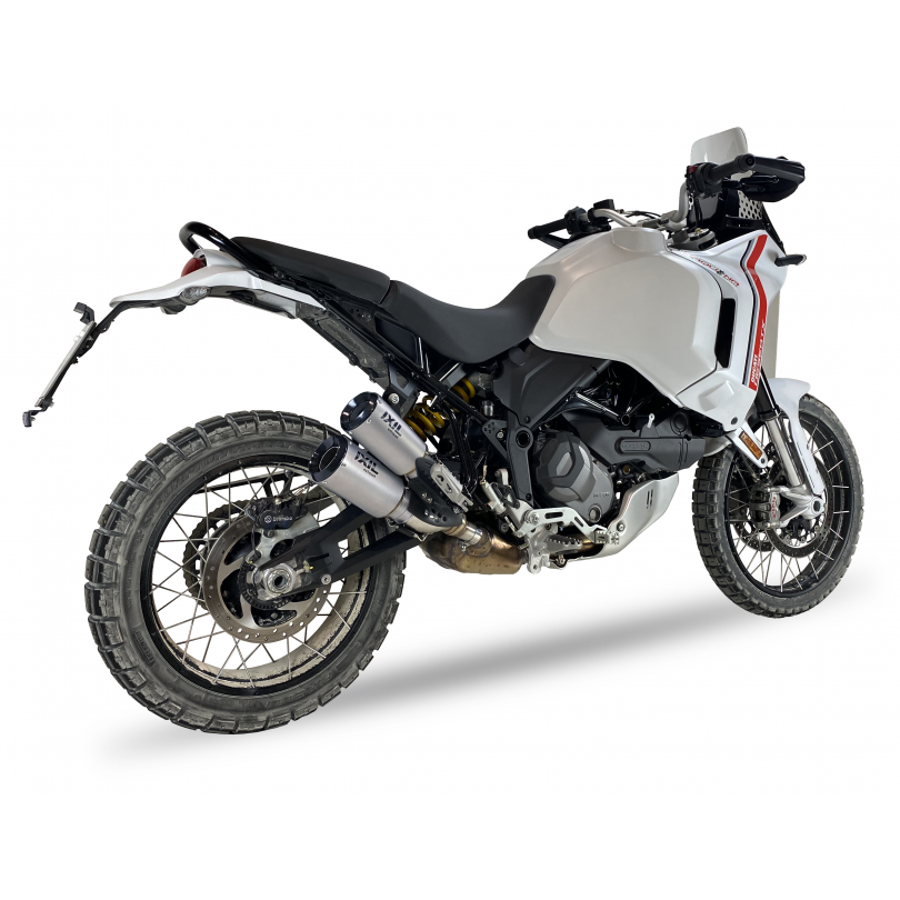 Tłumik IXIL DUCATI DESERT X 22-23 (1X) typ 2RC (waga: 800 x2g, długość: 230 mm., materiał: Inox AISI304, kolor: Bright resin) SL
