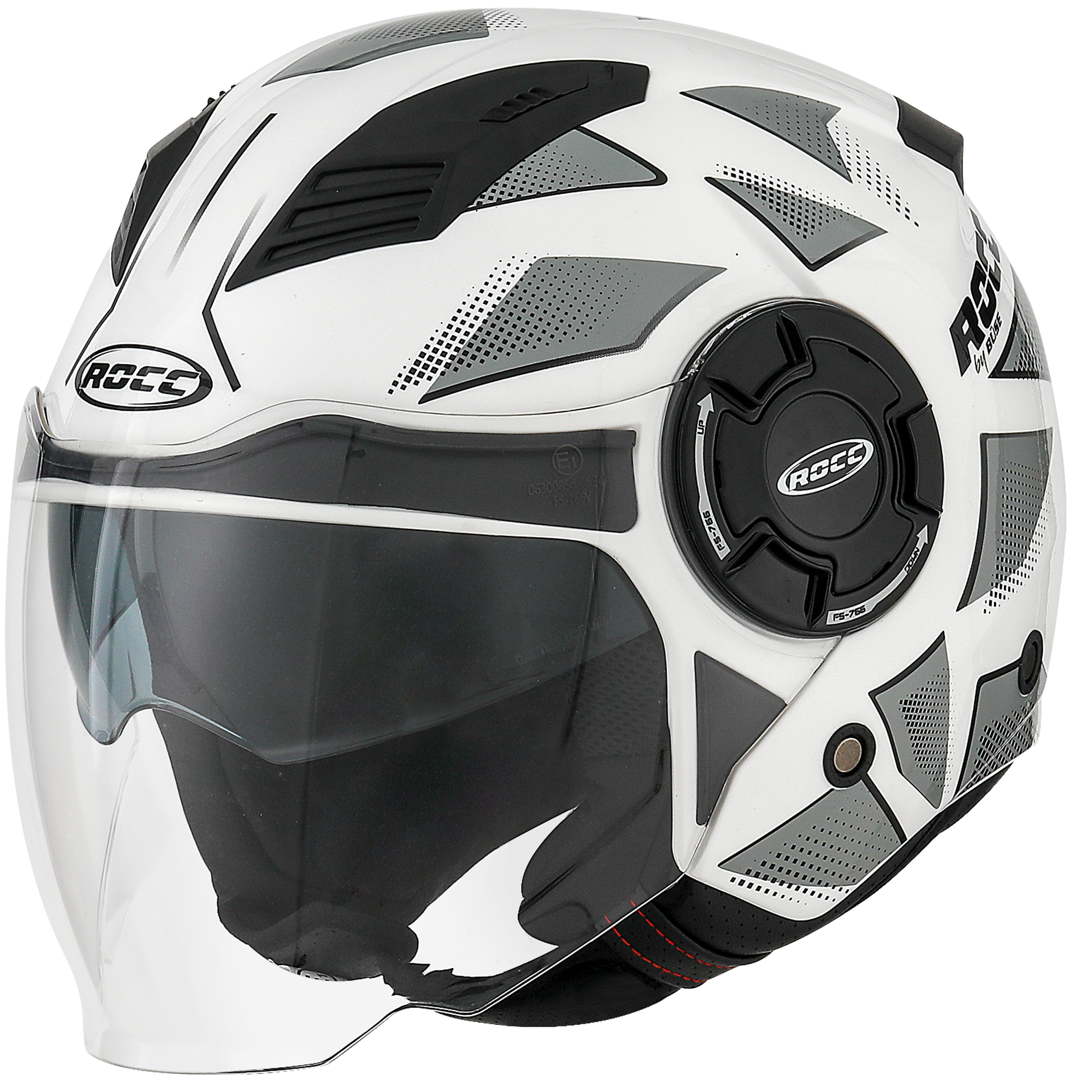 Kask motocyklowy ROCC 285 biało-szary