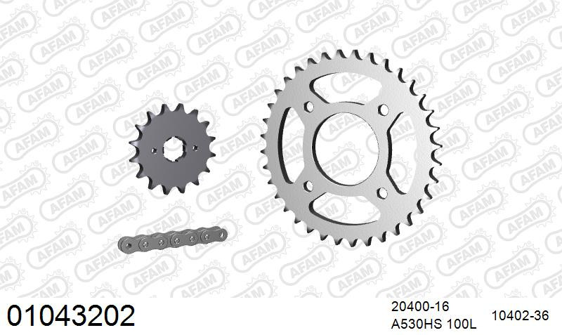 Zestaw napędowy AFAM do HONDA CB 400 N Z,A, CB 400 T