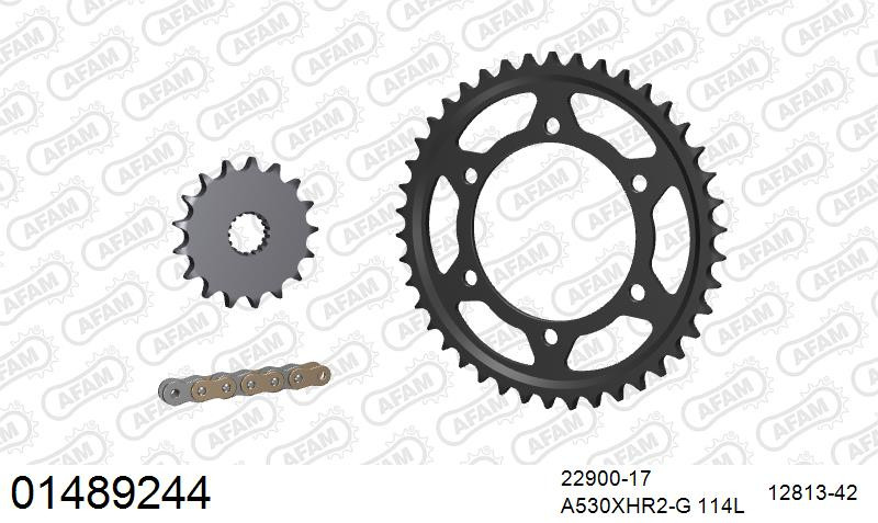 Zestaw napędowy AFAM do SUZUKI GSX-R 1000 K9,L0,L1,L2,L3,L4,L5,L6, GSX-R 1000 A ABS L5,L6, GSX-R 1000 Z L3